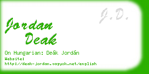 jordan deak business card