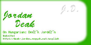 jordan deak business card